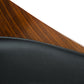 36' Black Leatherette Veneer And Steel Bar Stool By Homeroots | Bar Stools | Modishstore - 3
