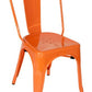 Four 33' Orange Steel Side Chairs By Homeroots | Dining Chairs | Modishstore