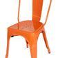 Four 33' Orange Steel Side Chairs By Homeroots | Dining Chairs | Modishstore - 3