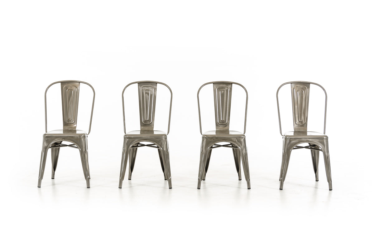 Two 33' Steel Side Chairs By Homeroots | Dining Chairs | Modishstore - 2