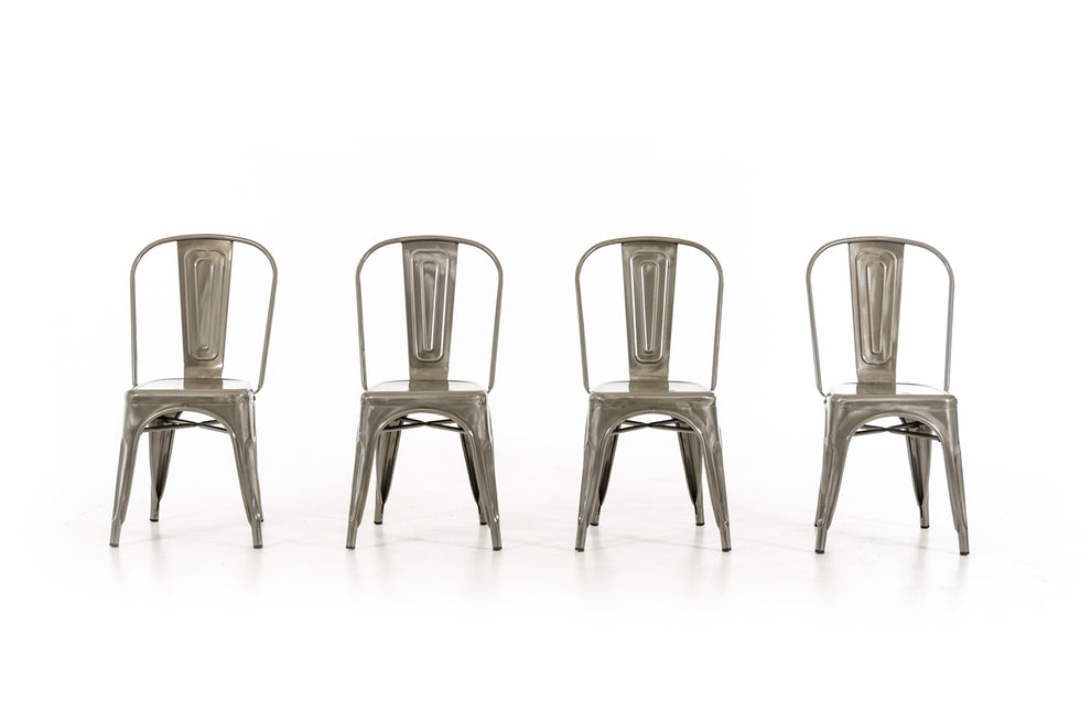 Two 33' Steel Side Chairs By Homeroots | Dining Chairs | Modishstore - 2