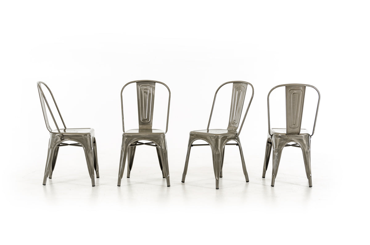 Two 33' Steel Side Chairs By Homeroots | Dining Chairs | Modishstore - 3