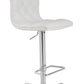 35' White Leatherette And Steel Bar Stool By Homeroots | Bar Stools | Modishstore