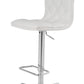 35' White Leatherette And Steel Bar Stool By Homeroots | Bar Stools | Modishstore - 3