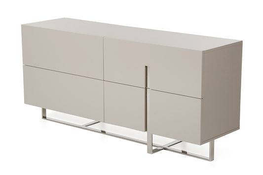 Minimalist Light Gray 3 Drawer Dresser By Homeroots | Dressers | Modishstore