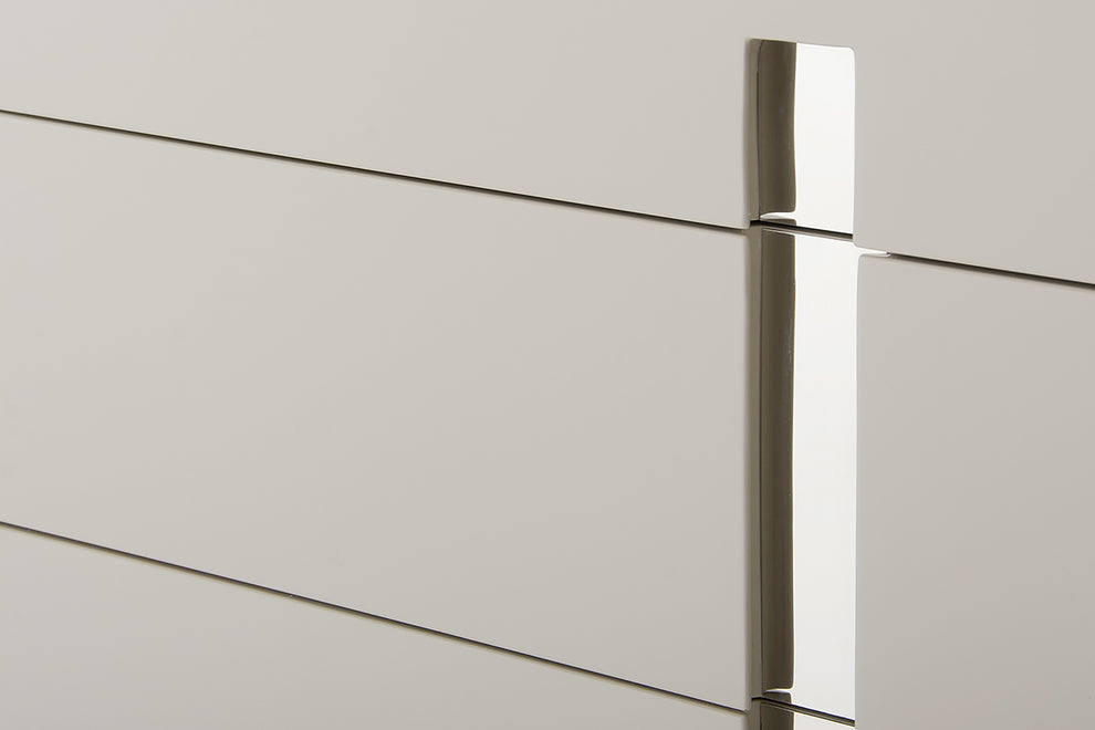 Minimalist Light Gray 3 Drawer Dresser By Homeroots | Dressers | Modishstore - 5