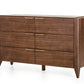 38' Tobacco Veneer And Mdf Dresser With 6 Drawers By Homeroots | Dressers | Modishstore - 3