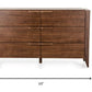38' Tobacco Veneer And Mdf Dresser With 6 Drawers By Homeroots | Dressers | Modishstore - 6