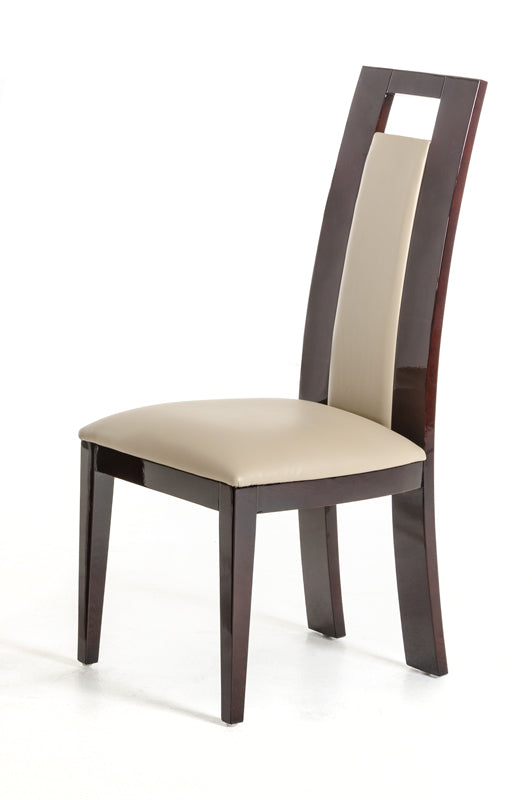 Two 42' Leatherette And Wood Dining Chair By Homeroots | Dining Chairs | Modishstore