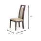 Two 42' Leatherette And Wood Dining Chair By Homeroots | Dining Chairs | Modishstore - 4