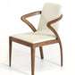 Mod Walnut Wood And Cream Faux Dining Chair By Homeroots | Dining Chairs | Modishstore