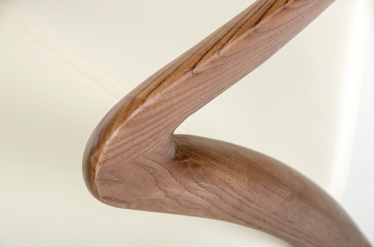 Mod Walnut Wood And Cream Faux Dining Chair By Homeroots | Dining Chairs | Modishstore - 3