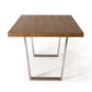 30' Walnut Wood And Stainless Steel Dining Table By Homeroots | Dining Tables | Modishstore - 4