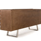 34' Walnut Wood Veneer And Steel Buffet By Homeroots | Sideboards | Modishstore - 4