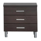 21' Wenge Veneer Mdf And Steel Nightstand By Homeroots | Nightstands | Modishstore - 2