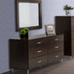 39" Wenge MDF and Glass Mirror By Homeroots | Mirrors | Modishstore