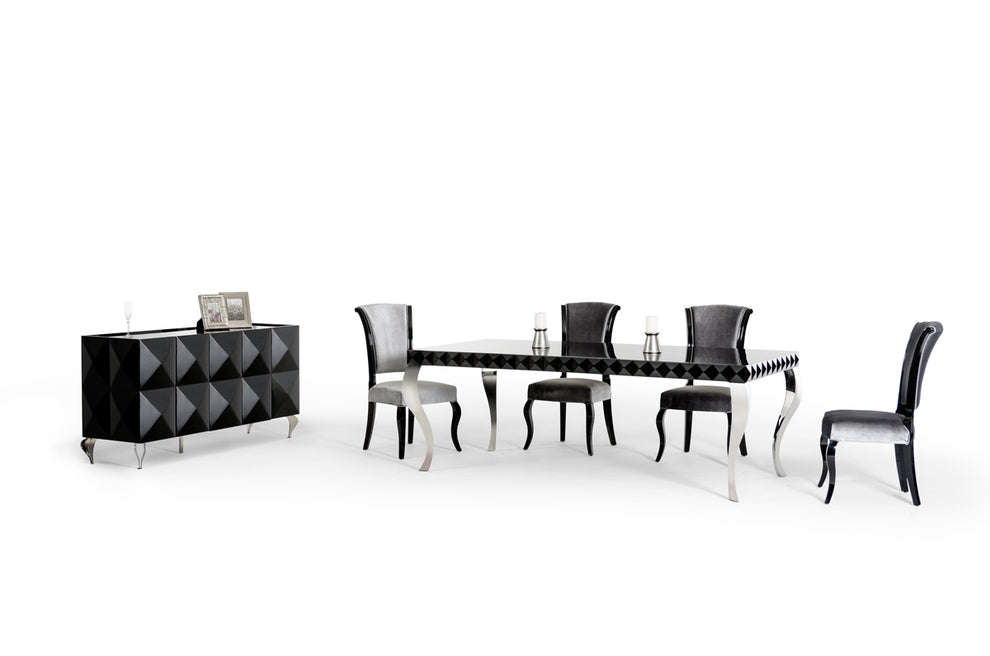 30" Black Lacquer Mdf Dining Table By Homeroots | Dining Tables | Modishstore - 2