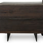 20' Dark Aged Oak Wood And Metal Nightstand By Homeroots | Nightstands | Modishstore - 3