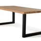 30' Aged Oak Wood And Metal Dining Table By Homeroots | Dining Tables | Modishstore - 3