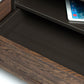 20' Dark Aged Oak Veneer Steel And Wood Nightstand By Homeroots | Nightstands | Modishstore - 4