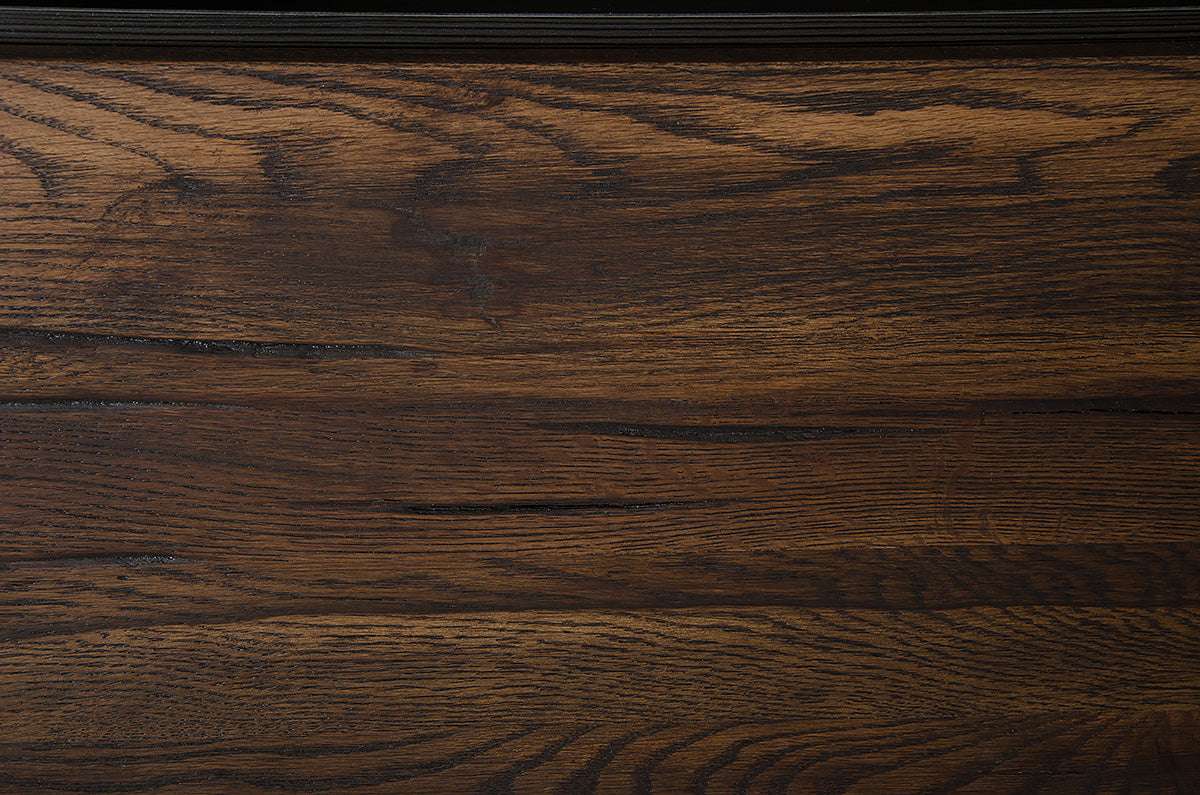 20' Dark Aged Oak Veneer Steel And Wood Nightstand By Homeroots | Nightstands | Modishstore - 5