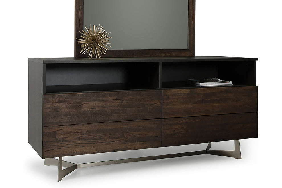 Dark Aged Oak Dresser Or Tv Stand By Homeroots | Dressers | Modishstore - 2