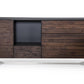 34' Dark Aged Oak Veneer Steel And Wood Buffet By Homeroots | Sideboards | Modishstore