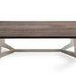 16' Dark Aged Oak Wood Veneer and Steel Coffee Table By Homeroots | Coffee Tables | Modishstore - 3