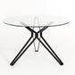 30' Glass And Metal Round Dining Table By Homeroots | Dining Tables | Modishstore - 4