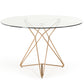 30' Glass And Steel Round Dining Table By Homeroots - 283104 | Dining Tables | Modishstore