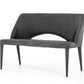 32' Dark Grey Fabric and Metal Bench By Homeroots | Benches | Modishstore