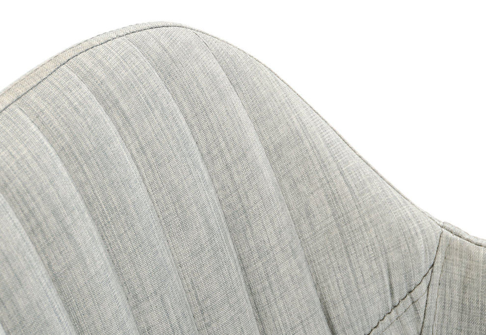 31' Grey Fabric And Metal Dining Chair By Homeroots | Dining Chairs | Modishstore - 3