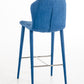 41' Blue Fabric And Metal Bar Stool By Homeroots | Bar Stools | Modishstore - 2