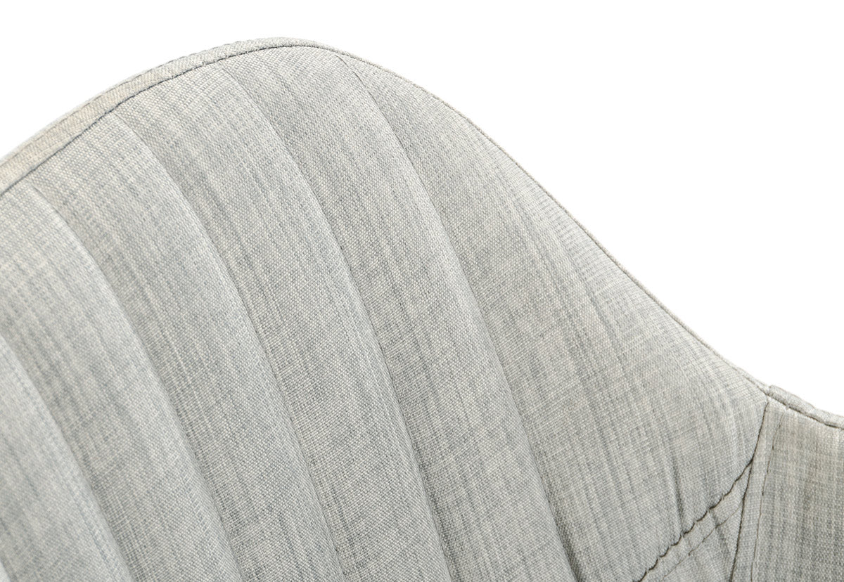 38' Grey Fabric And Metal Bar Stool By Homeroots | Bar Stools | Modishstore - 3