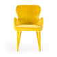33' Yellow Fabric And Metal Dining Chair By Homeroots | Dining Chairs | Modishstore - 3
