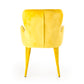 33' Yellow Fabric And Metal Dining Chair By Homeroots | Dining Chairs | Modishstore - 5