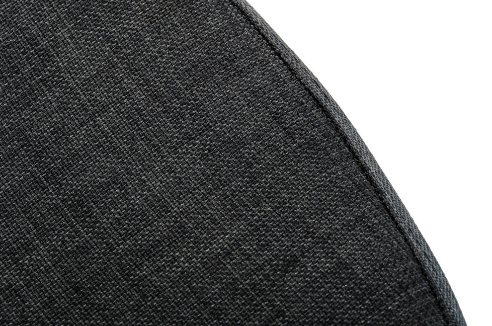 34' Dark Grey Fabric And Metal Dining Chair By Homeroots | Dining Chairs | Modishstore - 3