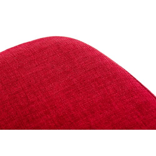 41' Red Fabric And Metal Bar Stool By Homeroots | Bar Stools | Modishstore - 3