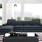 32' Bonded Leather Fabric and Wood Sectional Sofa By Homeroots | Sectional | Modishstore