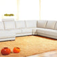 39' Orange Leather and Wood Sectional Sofa By Homeroots | Sectional | Modishstore - 2