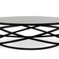 13' Black Metal and Glass Coffee Table By Homeroots | Coffee Tables | Modishstore - 2