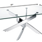18' Steel and Glass Coffee Table By Homeroots - 283165 | Coffee Tables | Modishstore - 2