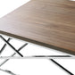 15' Walnut Veneer and Steel Coffee Table By Homeroots | Coffee Tables | Modishstore - 4