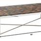 14' Mosaic Wood Steel and Glass Coffee Table By Homeroots | Coffee Tables | Modishstore - 2