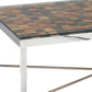 14' Mosaic Wood Steel and Glass Coffee Table By Homeroots | Coffee Tables | Modishstore - 5