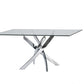 30' Glass And Steel Rectangular Dining Table By Homeroots | Dining Tables | Modishstore