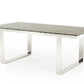 30' Wood Mosaic Steel And Glass Dining Table By Homeroots | Dining Tables | Modishstore