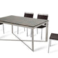 30' Wood Steel And Glass Dining Table By Homeroots | Dining Tables | Modishstore