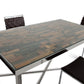 30' Wood Steel And Glass Dining Table By Homeroots | Dining Tables | Modishstore - 2