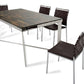 30' Wood Steel And Glass Dining Table By Homeroots | Dining Tables | Modishstore - 5